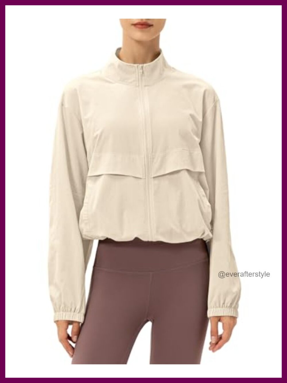 Womens Lightweight Athletic Jacket Sun Protection Windbreaker Cropped
